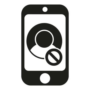 Smartphone user ban icon simple vector. Web expel Stock Illustration
