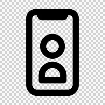 Smartphone User Icon Vector. symbol for your web site design, logo, app, UI. Stock Illustration