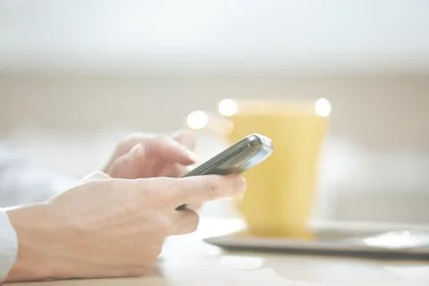 Smartphone user Stock Photos