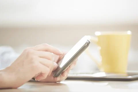 Smartphone user Stock Photos