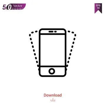 Smartphone vector icon. Best modern, simple, isolated, flat icon for website  Illustrazione stock