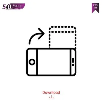 Smartphone vector icon. Best modern, simple, isolated, flat icon for website  Illustrazione stock
