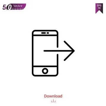 Smartphone vector icon. Best modern, simple, isolated, flat icon for website  Stock Illustration
