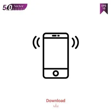 Smartphone vector icon. Best modern, simple, isolated, flat icon for website  Stock Illustration