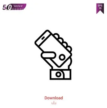 Smartphone vector icon. Best modern, simple, isolated, flat icon for website  Stock Illustration
