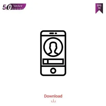 Smartphone vector icon. Best modern, simple, isolated, flat icon for website  Stock Illustration