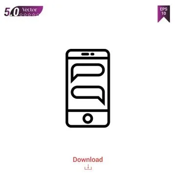 Smartphone vector icon. Best modern, simple, isolated, flat icon for website  Stock Illustration