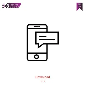 Smartphone vector icon. Best modern, simple, isolated, flat icon for website  Stock Illustration