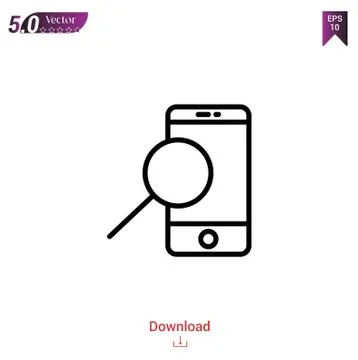 Smartphone vector icon. Best modern, simple, isolated, flat icon for website  Stock Illustration