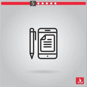 Smartphone vector icon Stock Illustration
