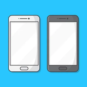 Smartphone Vector Icon Illustration. Mobile Phone Flat Icon Stock Illustration