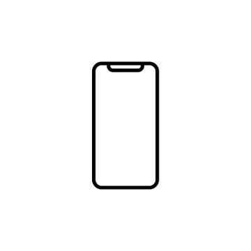 Smartphone vector icon. Phone linear icon isolated. Vector EPS10 Stock Illustration