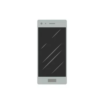 Smartphone. Vector illustration. Flat design. Isolated object on white. Stock Illustration