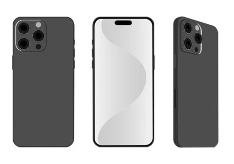 Smartphone vector illustration. Smartphone set. A phone with a screen. Stock Illustration