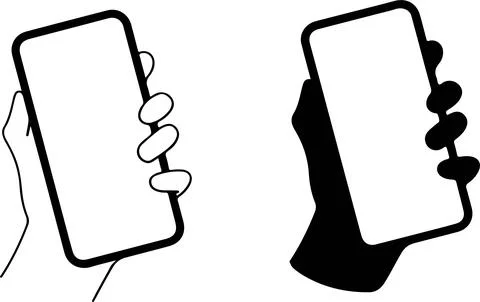 Smartphone vector on white background Stock Illustration