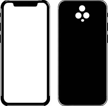 Smartphone vector on white background Stock Illustration