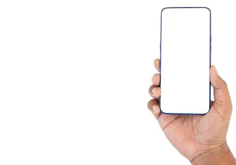 Smartphone vertical screen blank screen on social network concept Foto stock