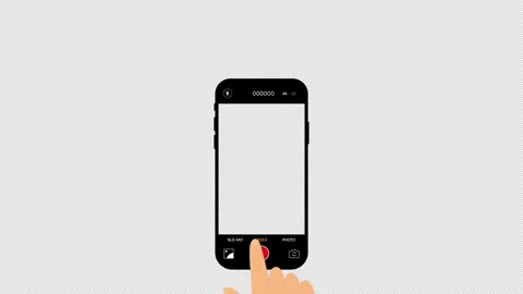 Smartphone Vertical Video Recording Animation - Isolated and Green-Screen Video stock 239474644