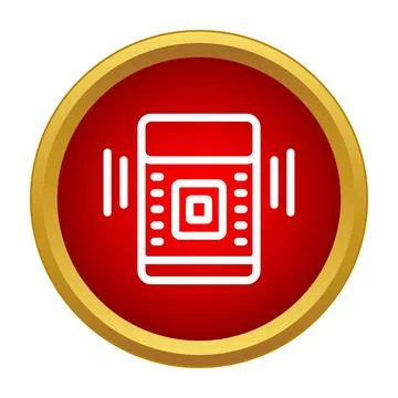 Smartphone vibrating icon showing mobile silent alert Stock Illustration