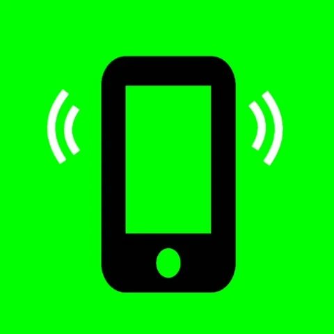 Smartphone Vibration Alert Icon Animation on Green Screen Stock Footage 342121880
