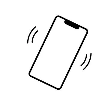 Smartphone vibration icon on white background. ringer mobile symbol. Stock Illustration
