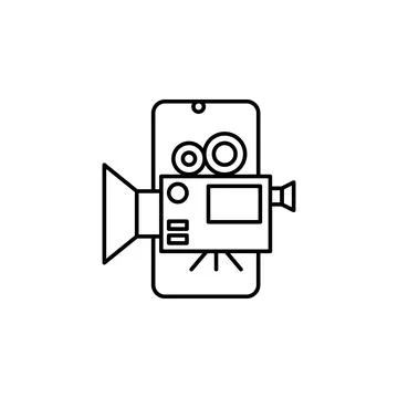 Smartphone video camera icon. Element of mobile technology icon Stock Illustration