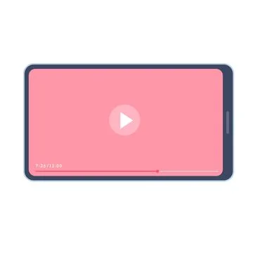 Smartphone video screen Stock Illustration