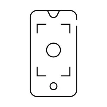 Smartphone viewfinder line icon vector illustration Stock Illustration