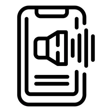 Smartphone virtual assistant icon outline vector. Control mobile feature Ilustração Stock