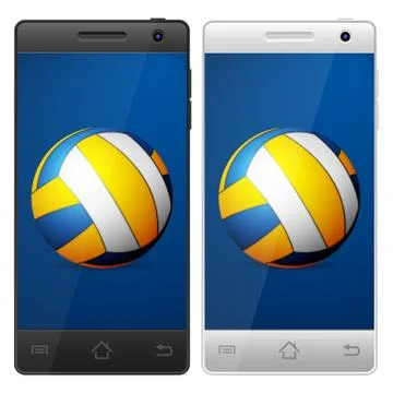 Smartphone volleyball Stock Illustration