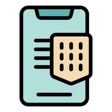 Smartphone vpn icon vector flat イラスト素材
