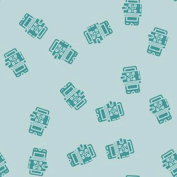Smartphone wallet qr code fintech glyph vector seamless pattern 스톡 일러스트