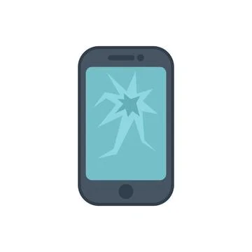 Smartphone waste icon flat vector. Metal trash Stock Illustration
