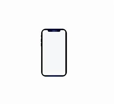 Smartphone web icon on isolated white background. Vector icon for web site - Stock Illustration