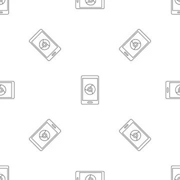 Smartphone web surf pattern seamless vector Stock Illustration