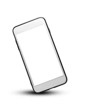 Smartphone on white background clipping path, Mobile Smartphone on white ba.. Foto stock