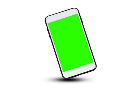 Smartphone on white background clipping path, Mobile Smartphone on white ba.. Stock Photos