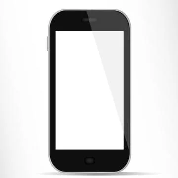 Smartphone with white display Stock Illustration