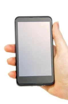 Smartphone on white Stock-Fotos