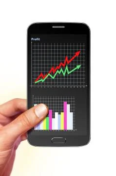 Smartphone on white Stock Photos