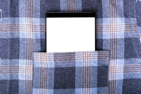 Smartphone with white screen and empty pocket Stock Photos
