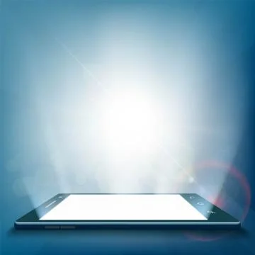 Smartphone with a white screen. 스톡 일러스트