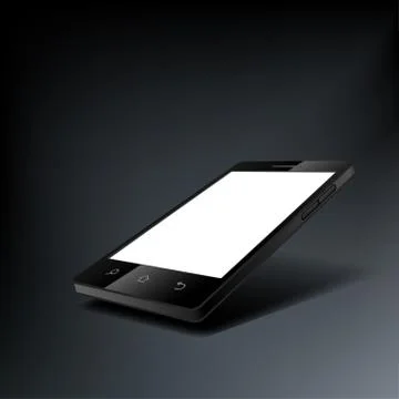 Smartphone with a white screen Stock Illustration