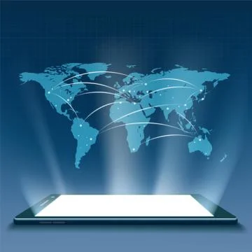 Smartphone with a white screen Stock Illustration