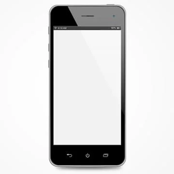 Smartphone with white screen Stock Illustration