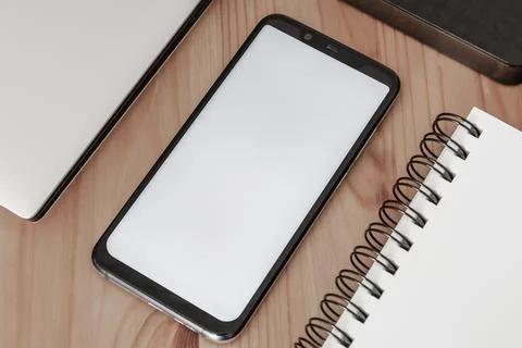 Smartphone with white screen for overlay mock-up Stock Photos