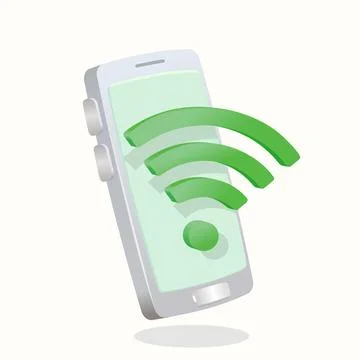 Smartphone wifi Stock Illustration