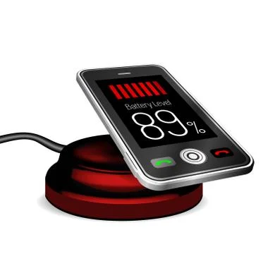 Smartphone on a wireless charge Stock Illustration