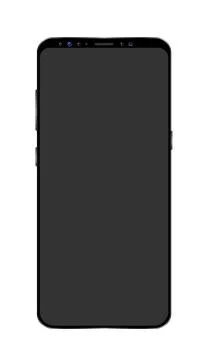 Smartphone without frameworks on white backgound . Vector EPS 10 lustrasion Stock Illustration