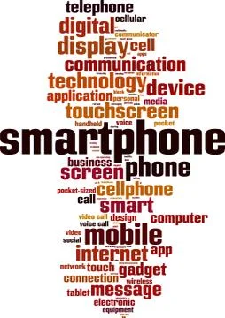 Smartphone word cloud Stock Illustration